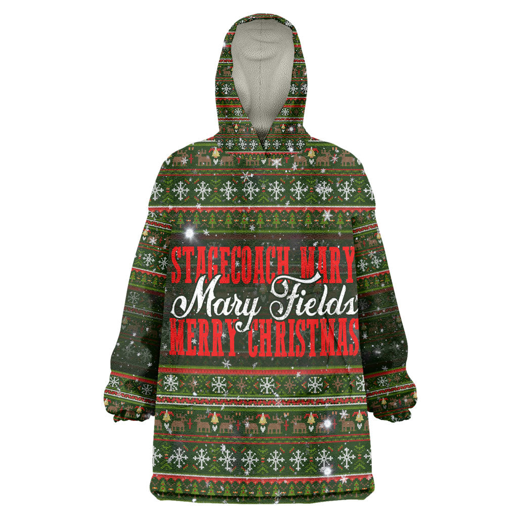 Stagecoach Mary Fields Christmas Kid Wearable Blanket Hoodie Old West Pioneer Vintage Holiday Art
