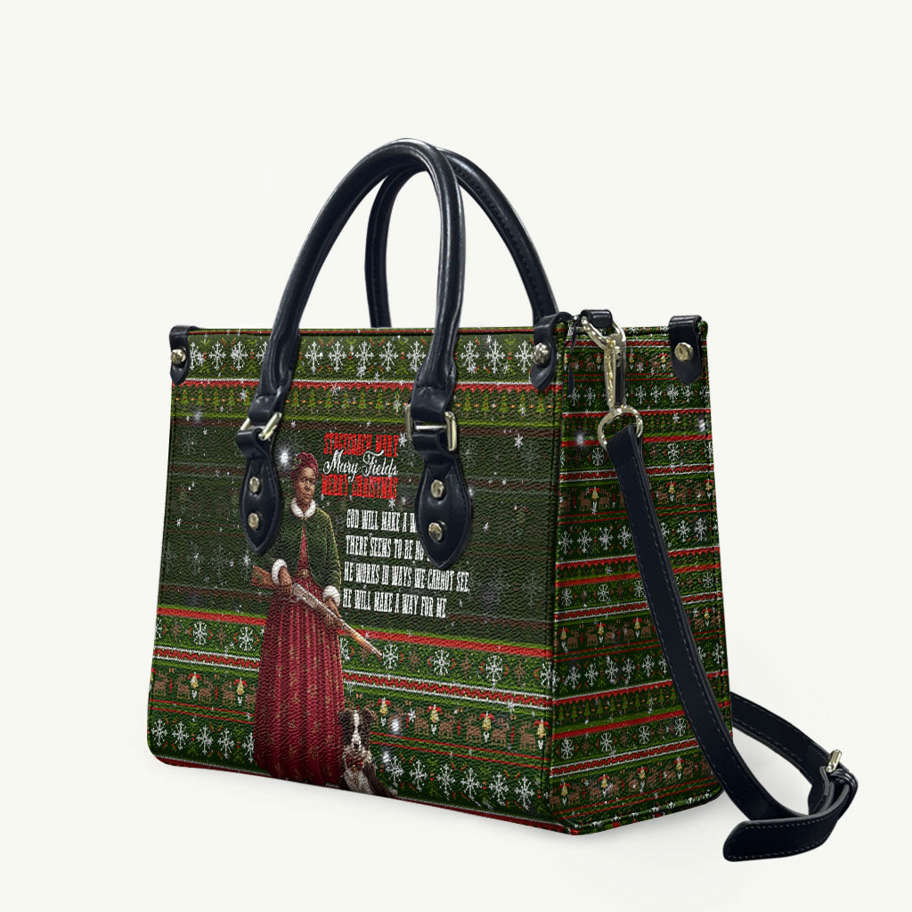 Stagecoach Mary Fields Christmas Leather Bag Old West Pioneer Vintage Holiday Art