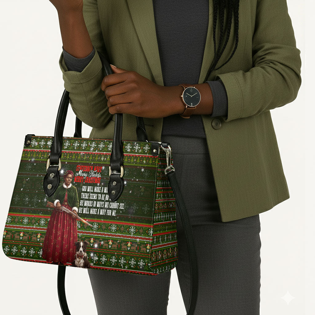 Stagecoach Mary Fields Christmas Leather Bag Old West Pioneer Vintage Holiday Art