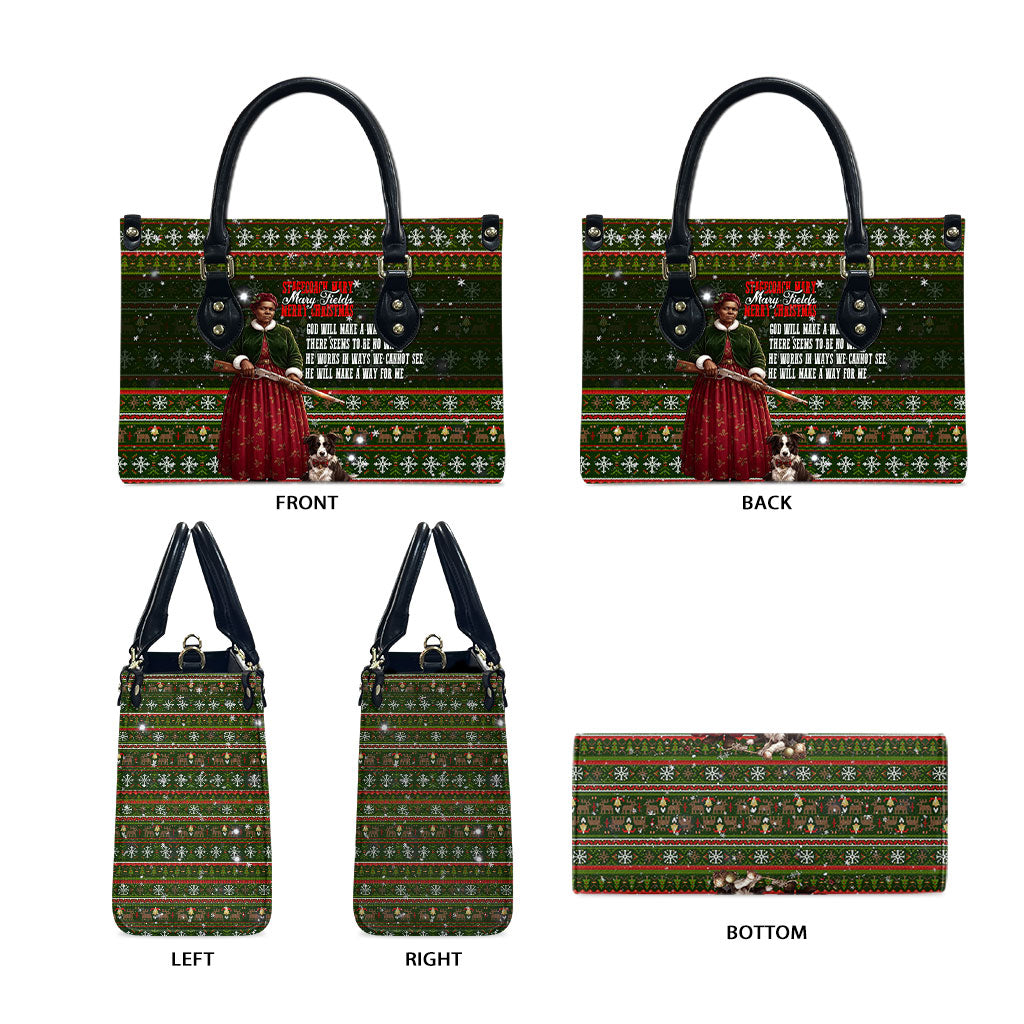 Stagecoach Mary Fields Christmas Leather Bag Old West Pioneer Vintage Holiday Art