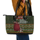 Stagecoach Mary Fields Christmas Leather Tote Bag Old West Pioneer Vintage Holiday Art