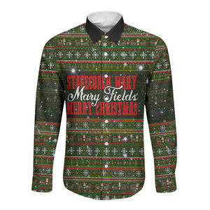 Stagecoach Mary Fields Christmas Long Sleeve Button Shirt Old West Pioneer Vintage Holiday Art