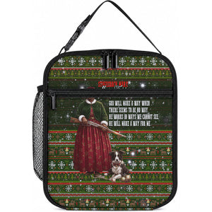 Stagecoach Mary Fields Christmas Lunch Bag Old West Pioneer Vintage Holiday Art