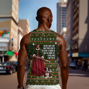 Stagecoach Mary Fields Christmas Men Tank Top Old West Pioneer Vintage Holiday Art