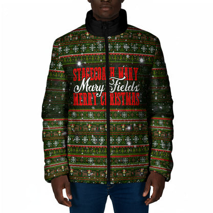 Stagecoach Mary Fields Christmas Padded Jacket Old West Pioneer Vintage Holiday Art