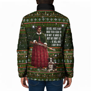 Stagecoach Mary Fields Christmas Padded Jacket Old West Pioneer Vintage Holiday Art