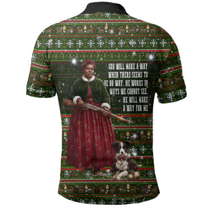 Stagecoach Mary Fields Christmas Polo Shirt Old West Pioneer Vintage Holiday Art