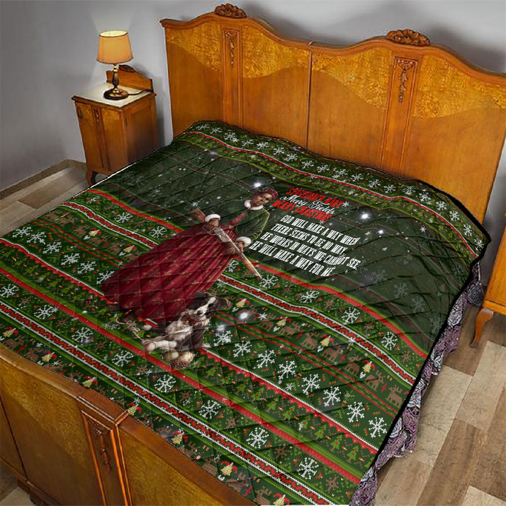 Stagecoach Mary Fields Christmas Quilt Old West Pioneer Vintage Holiday Art