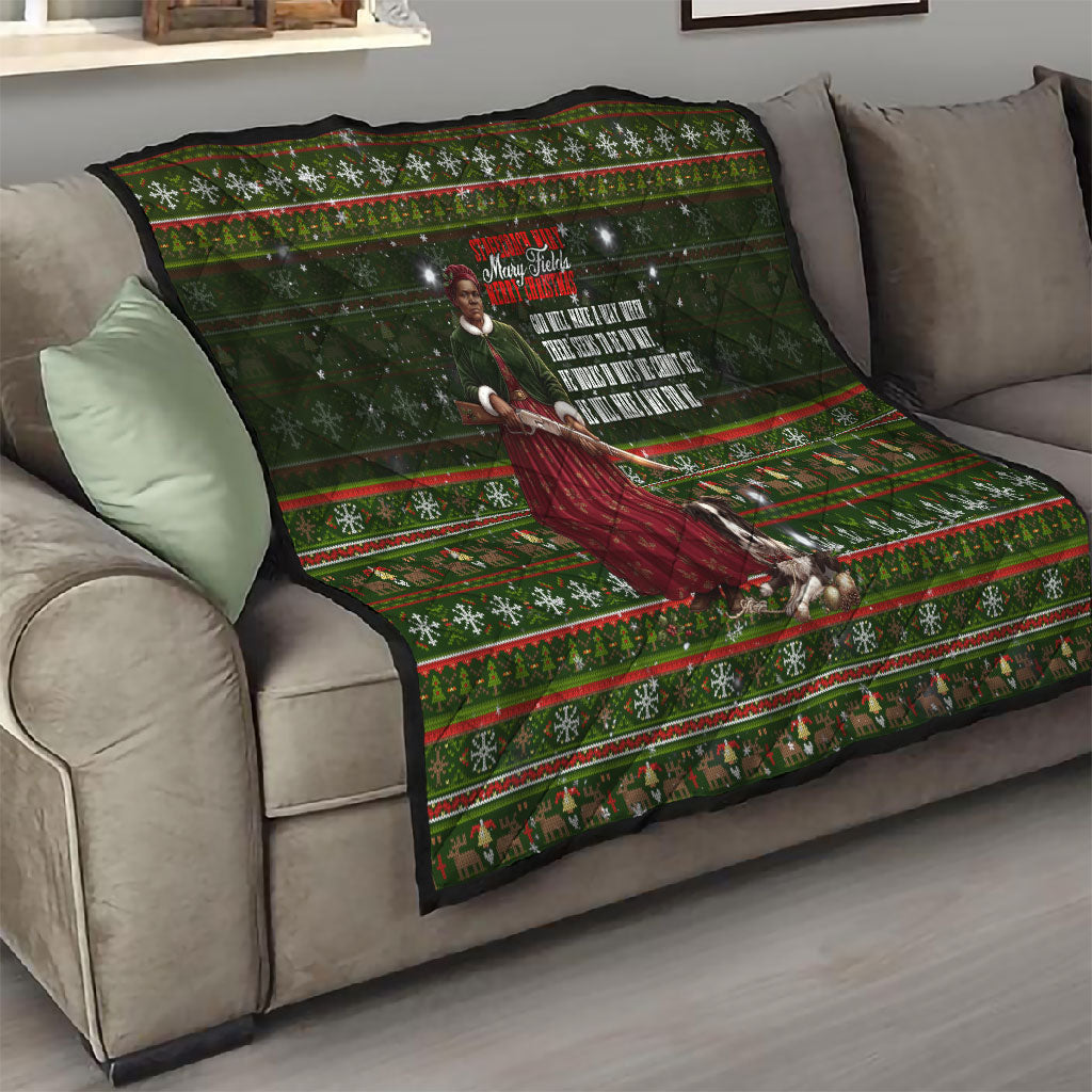 Stagecoach Mary Fields Christmas Quilt Old West Pioneer Vintage Holiday Art