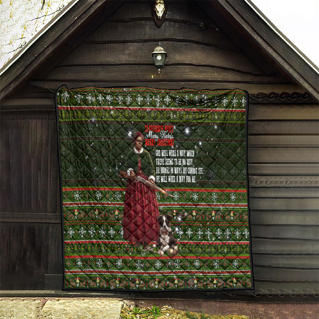 Stagecoach Mary Fields Christmas Quilt Old West Pioneer Vintage Holiday Art