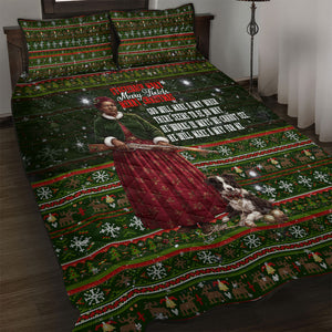 Stagecoach Mary Fields Christmas Quilt Bed Set Old West Pioneer Vintage Holiday Art