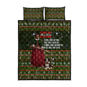 Stagecoach Mary Fields Christmas Quilt Bed Set Old West Pioneer Vintage Holiday Art