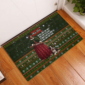 Stagecoach Mary Fields Christmas Rubber Doormat Old West Pioneer Vintage Holiday Art