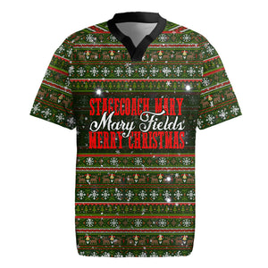 Stagecoach Mary Fields Christmas Rugby Jersey Old West Pioneer Vintage Holiday Art