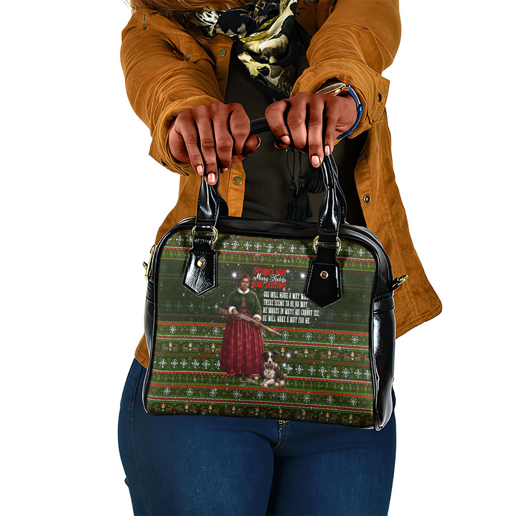 Stagecoach Mary Fields Christmas Shoulder Handbag Old West Pioneer Vintage Holiday Art