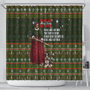 Stagecoach Mary Fields Christmas Shower Curtain Old West Pioneer Vintage Holiday Art