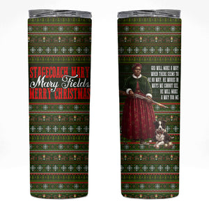 Stagecoach Mary Fields Christmas Skinny Tumbler Old West Pioneer Vintage Holiday Art