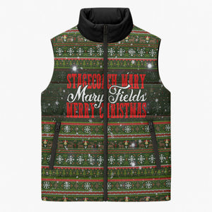 Stagecoach Mary Fields Christmas Sleeveless Puffer Jacket Old West Pioneer Vintage Holiday Art