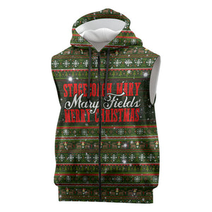 Stagecoach Mary Fields Christmas Sleeveless Zip Hoodie Old West Pioneer Vintage Holiday Art