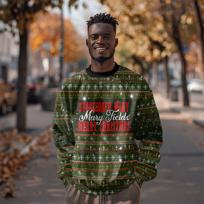 Stagecoach Mary Fields Christmas Sweatshirt Old West Pioneer Vintage Holiday Art
