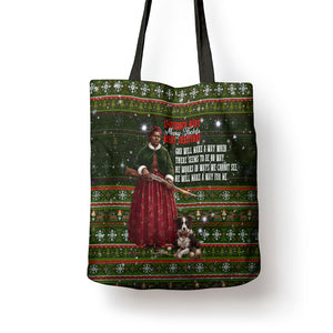 Stagecoach Mary Fields Christmas Tote Bag Old West Pioneer Vintage Holiday Art