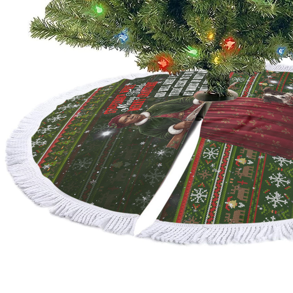 Stagecoach Mary Fields Christmas Tree Skirt Old West Pioneer Vintage Holiday Art