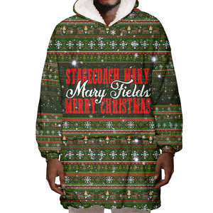 Stagecoach Mary Fields Christmas Wearable Blanket Hoodie Old West Pioneer Vintage Holiday Art