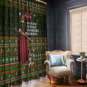 Stagecoach Mary Fields Christmas Window Curtain Old West Pioneer Vintage Holiday Art