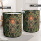 Khepri Laundry Basket Ancient Egyptian Chevron, Scarab Ankh and Winged Khepri Guardian Motif - African Pride