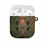Khepri AirPods Case Ancient Egyptian Chevron, Scarab Ankh and Winged Khepri Guardian Motif - African Pride