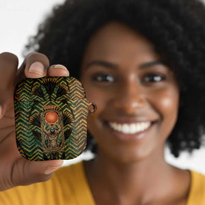 Khepri AirPods Case Ancient Egyptian Chevron, Scarab Ankh and Winged Khepri Guardian Motif - African Pride