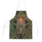 Khepri Apron Ancient Egyptian Chevron, Scarab Ankh and Winged Khepri Guardian Motif - African Pride