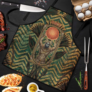 Khepri Apron Ancient Egyptian Chevron, Scarab Ankh and Winged Khepri Guardian Motif - African Pride