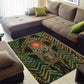 Khepri Area Rug Ancient Egyptian Chevron, Scarab Ankh and Winged Khepri Guardian Motif - African Pride