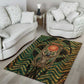 Khepri Area Rug Ancient Egyptian Chevron, Scarab Ankh and Winged Khepri Guardian Motif - African Pride