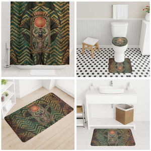 Khepri Bathroom Set Ancient Egyptian Chevron, Scarab Ankh and Winged Khepri Guardian Motif - African Pride