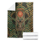 Khepri Blanket Ancient Egyptian Chevron, Scarab Ankh and Winged Khepri Guardian Motif - African Pride
