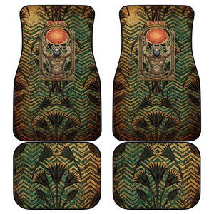 Khepri Car Mats Ancient Egyptian Chevron, Scarab Ankh and Winged Khepri Guardian Motif - African Pride