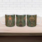 Khepri Ceramic Mug Ancient Egyptian Chevron, Scarab Ankh and Winged Khepri Guardian Motif - African Pride