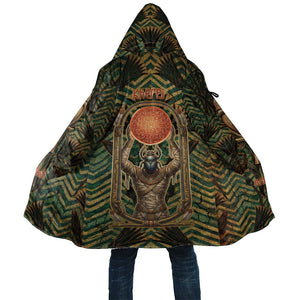 Khepri Cloak Ancient Egyptian Chevron, Scarab Ankh and Winged Khepri Guardian Motif - African Pride