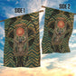 Khepri Garden Flag Ancient Egyptian Chevron, Scarab Ankh and Winged Khepri Guardian Motif - African Pride