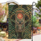 Khepri Garden Flag Ancient Egyptian Chevron, Scarab Ankh and Winged Khepri Guardian Motif - African Pride