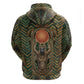 Khepri Hoodie Ancient Egyptian Chevron, Scarab Ankh and Winged Khepri Guardian Motif - African Pride