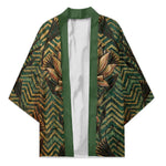 Khepri Kimono Ancient Egyptian Chevron, Scarab Ankh and Winged Khepri Guardian Motif - African Pride