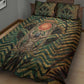 Khepri Quilt Bed Set Ancient Egyptian Chevron, Scarab Ankh and Winged Khepri Guardian Motif - African Pride