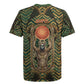 Khepri Rugby Jersey Ancient Egyptian Chevron, Scarab Ankh and Winged Khepri Guardian Motif - African Pride