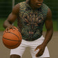 Khepri Sleeveless Zip Hoodie Ancient Egyptian Chevron, Scarab Ankh and Winged Khepri Guardian Motif - African Pride