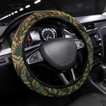 Khepri Steering Wheel Cover Ancient Egyptian Chevron, Scarab Ankh and Winged Khepri Guardian Motif - African Pride