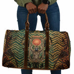 Khepri Travel Bag Ancient Egyptian Chevron, Scarab Ankh and Winged Khepri Guardian Motif - African Pride