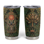 Khepri Tumbler Cup Ancient Egyptian Chevron, Scarab Ankh and Winged Khepri Guardian Motif - African Pride